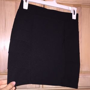 Black mini skirt